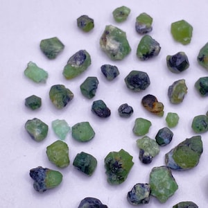 78 Carat Rare Top Green Demantoid Garnet Crystals Lot. From Pakistan Baluchistan