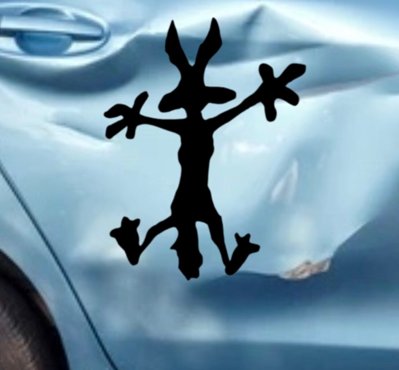 Wile E Coyote Decal for dents & scrapes Etsy