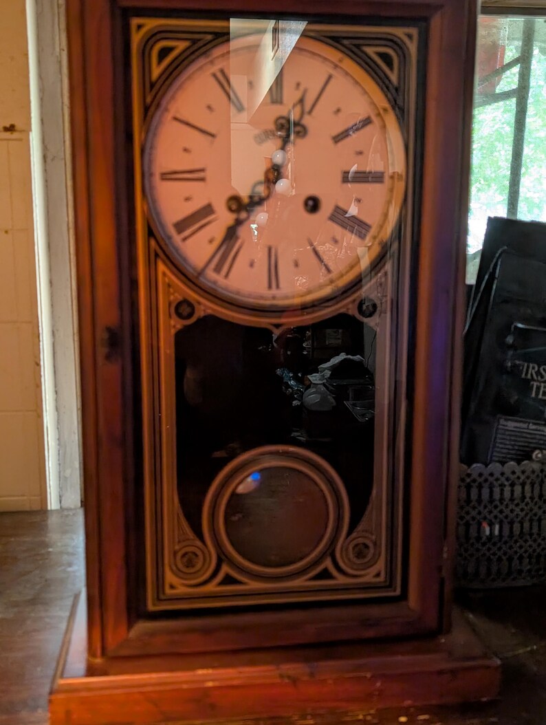Vintage 1970's Wooden Case Brass Pendulum Bim Bam Cornwall Clock With ...