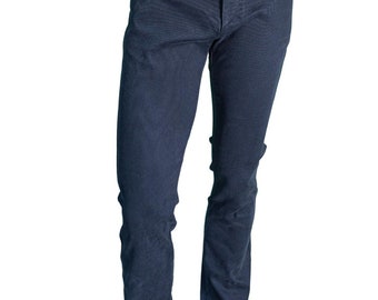 Pantalones de vestir azul marino de corte ajustado