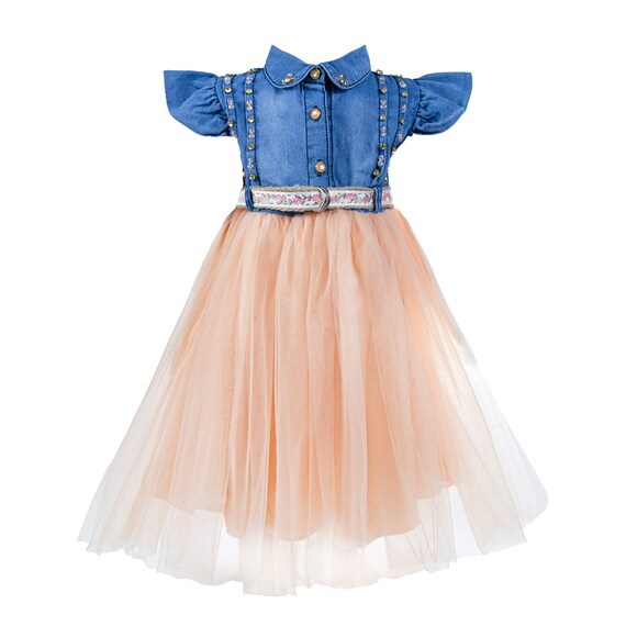 Denim dress cheap with tutu