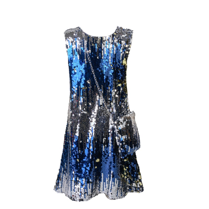 Sequin Silver Girl's Dress - Etsy