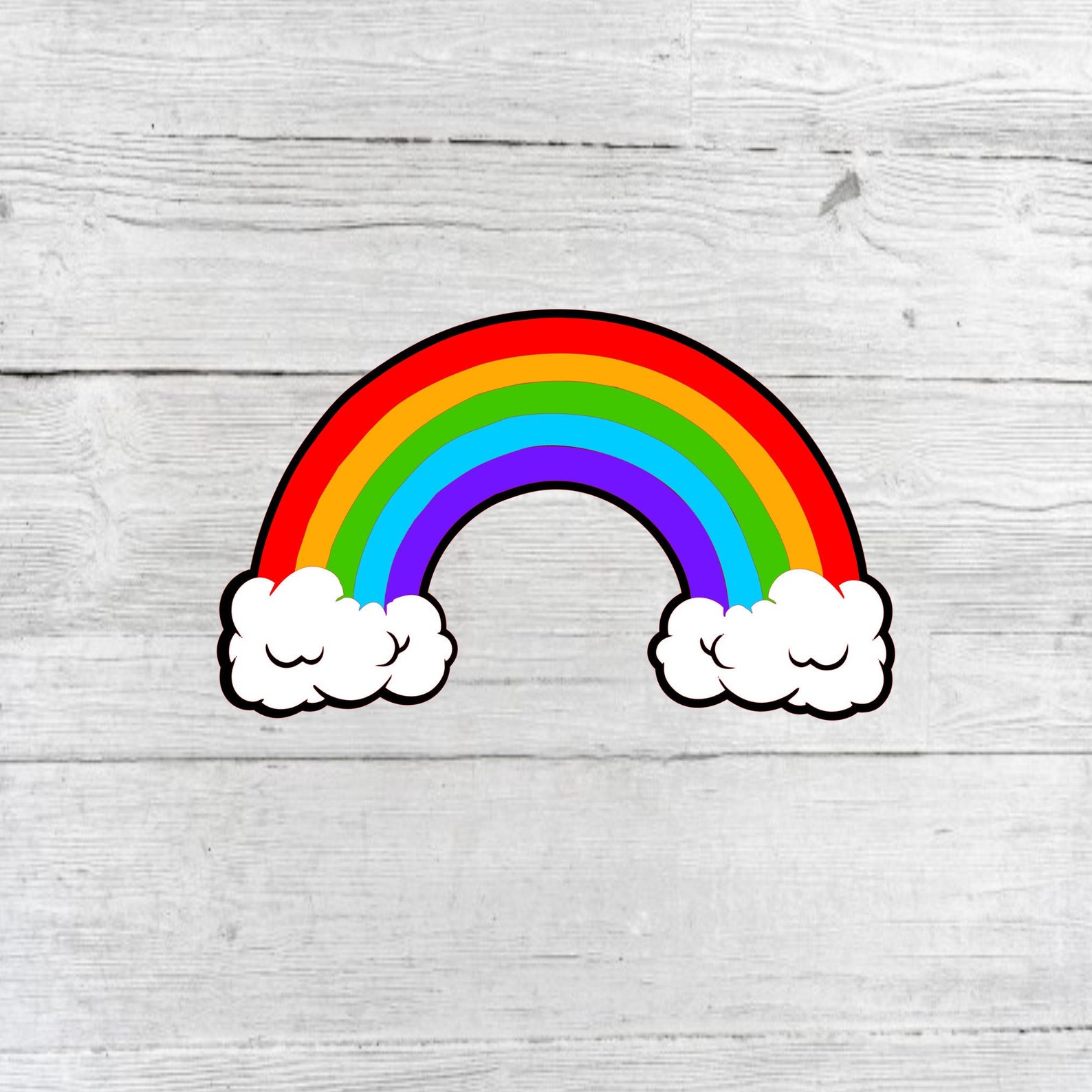 Rainbow Cake Topper File Rainbow Cut File Etsy