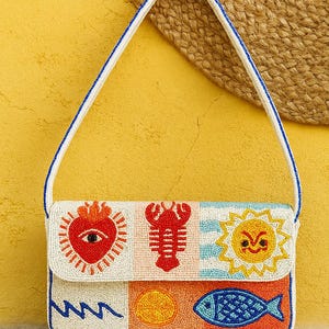 Neon Yellow Leather Clutch 