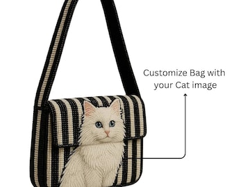 Perlen Umhängetasche, Handgefertigte Katzen Geldbörse, Perlen Tasche für Katzenliebhaber, Einzigartige Perlen Handtasche Geschenk, Katzen Schulter Handtasche