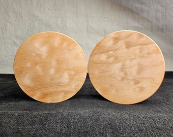 Dilatador de oreja de madera de arce de 90 mm para papá, joyería calibrada