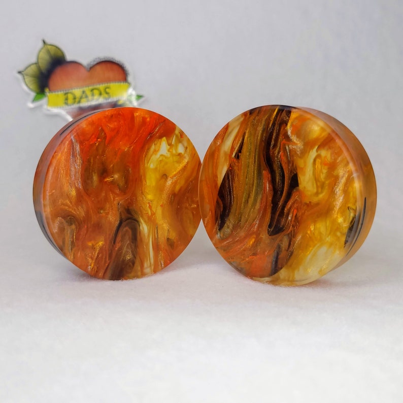 50mm Handmade Oregon Myrtle and Resin Ear Plug Gauged Jewelry