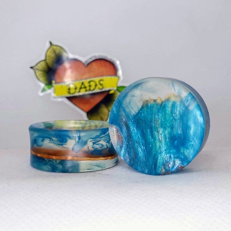 32mm 1 14 inch Handmade Maple Burl and Resin Ear Plug Gauged Jewelry