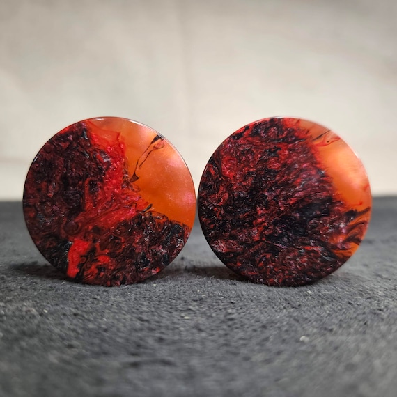 36mm Epoxy Resin Ear Plug Gauges Jewelry Etsy