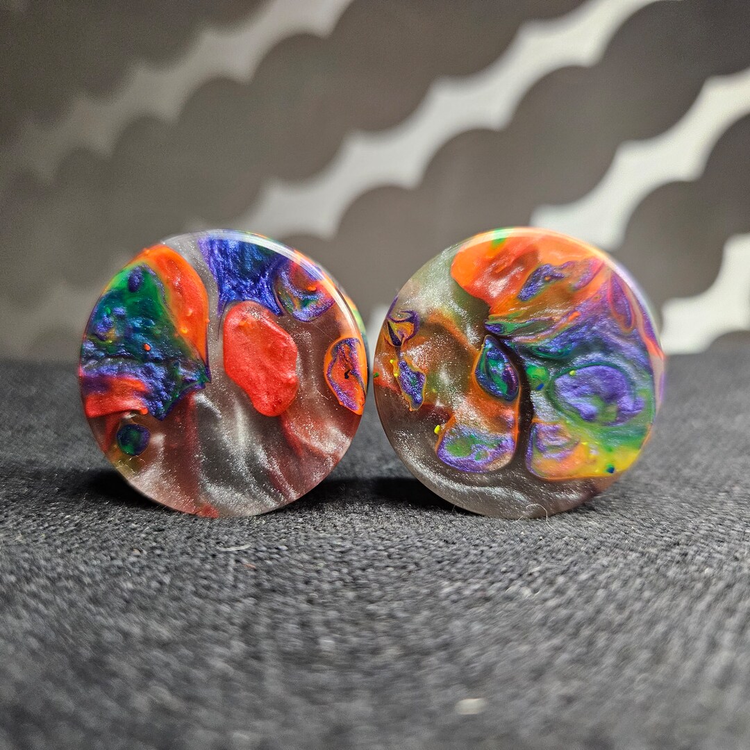 30mm Epoxy Resin Ear Plug Gauged Jewelry Etsy
