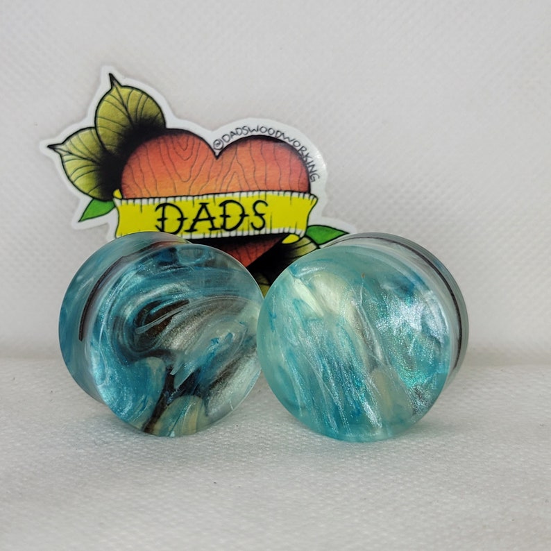 28mm 1 116 inch Handmade Walnut and Resin Ear Plug Gauged Jewelry