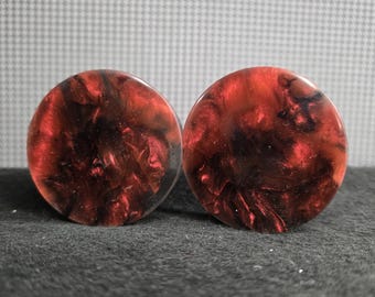 Dilatador de oído de resina epoxi de 50 mm con calibre de joyería