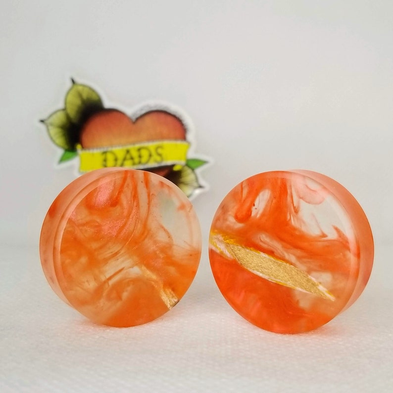 30mm Handmade Cherry and Resin Ear Plug Gauged Jewelry