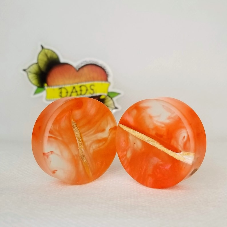 30mm Handmade Cherry and Resin Ear Plug Gauged Jewelry