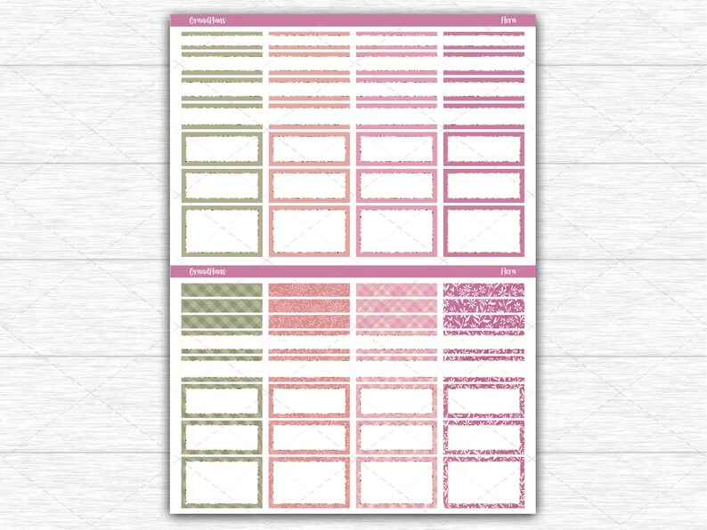 Printable Planner Stickers Weekly Sticker Kit EC Vertical - Etsy