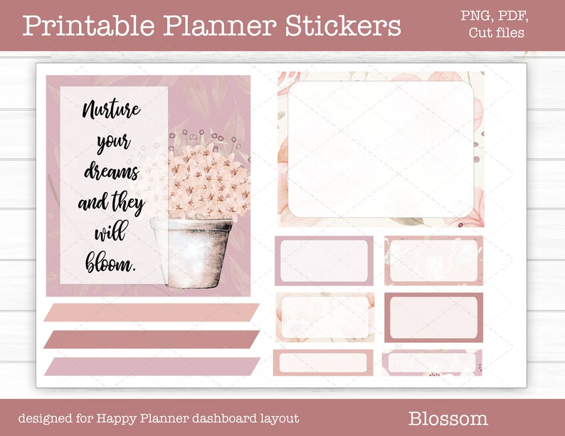 Printable Happy Planner Dashboard Layout Weekly Sticker Kit Etsy