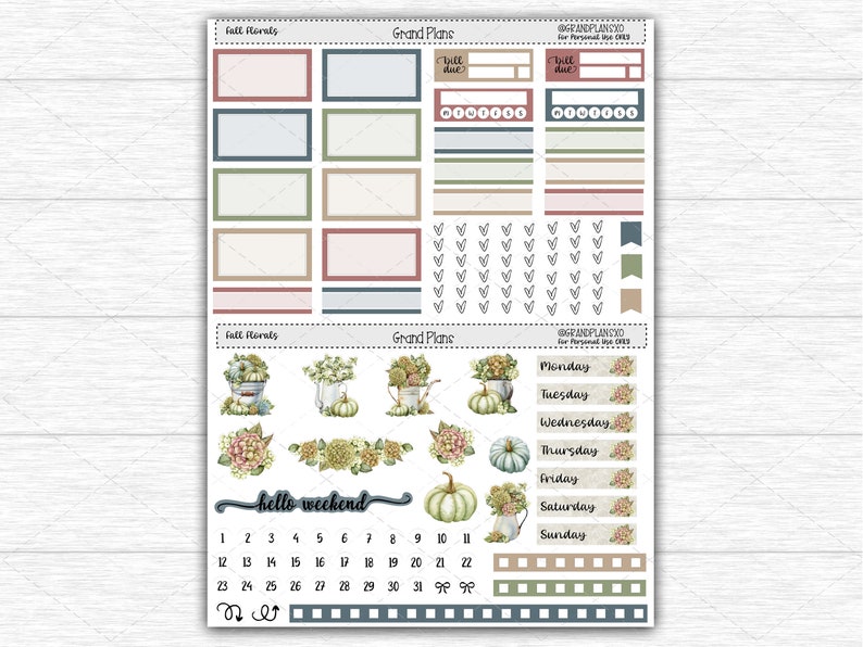 Printable Happy Planner Dashboard Layout Weekly Sticker Kit Etsy