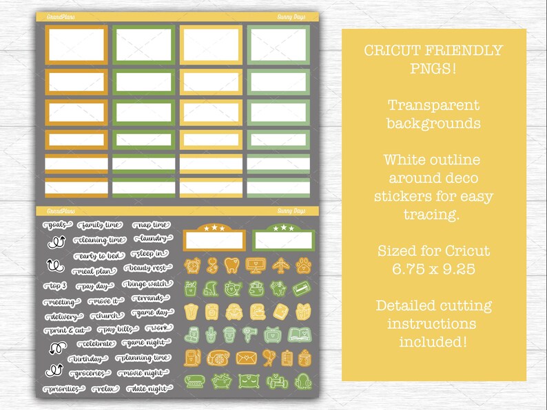 Sunny Days Weekly Sticker Kit for the Classic Happy Planner Dashboard ...