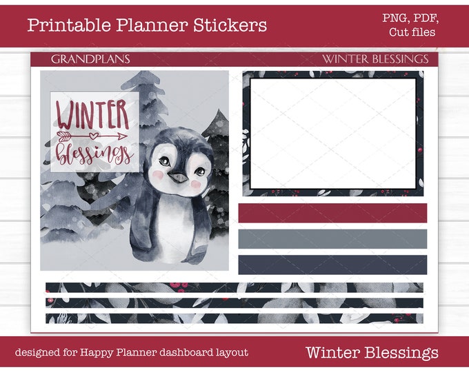 Printable Planner Stickers, Weekly Sticker Kit, Happy Planner Dashboard ...