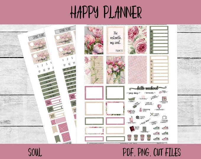 Printable Stickers | Happy Planner | Weekly Planner Kit - SOUL | Spring ...