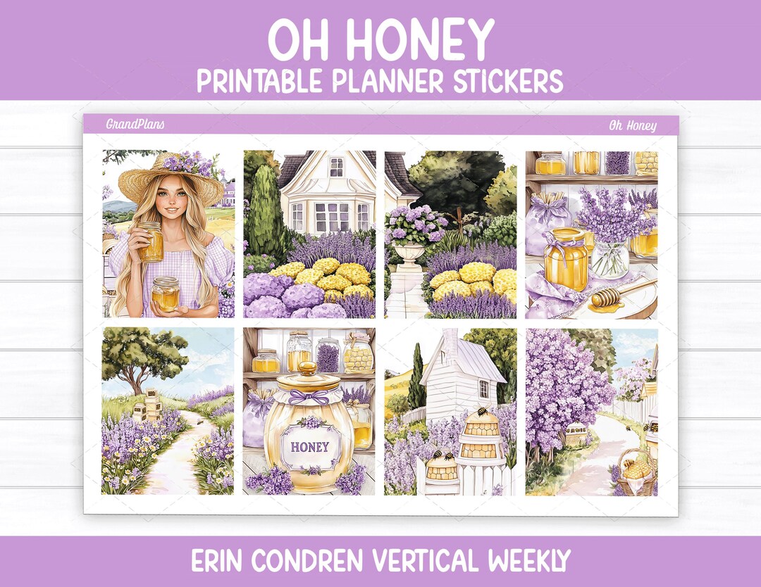 Oh Honey Weekly Sticker Kit for Erin Condren and Vertical Planners ...
