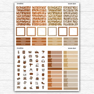 Fall Printable Planner Stickers, Autumn Mood Weekly Kit, Erin Condren ...