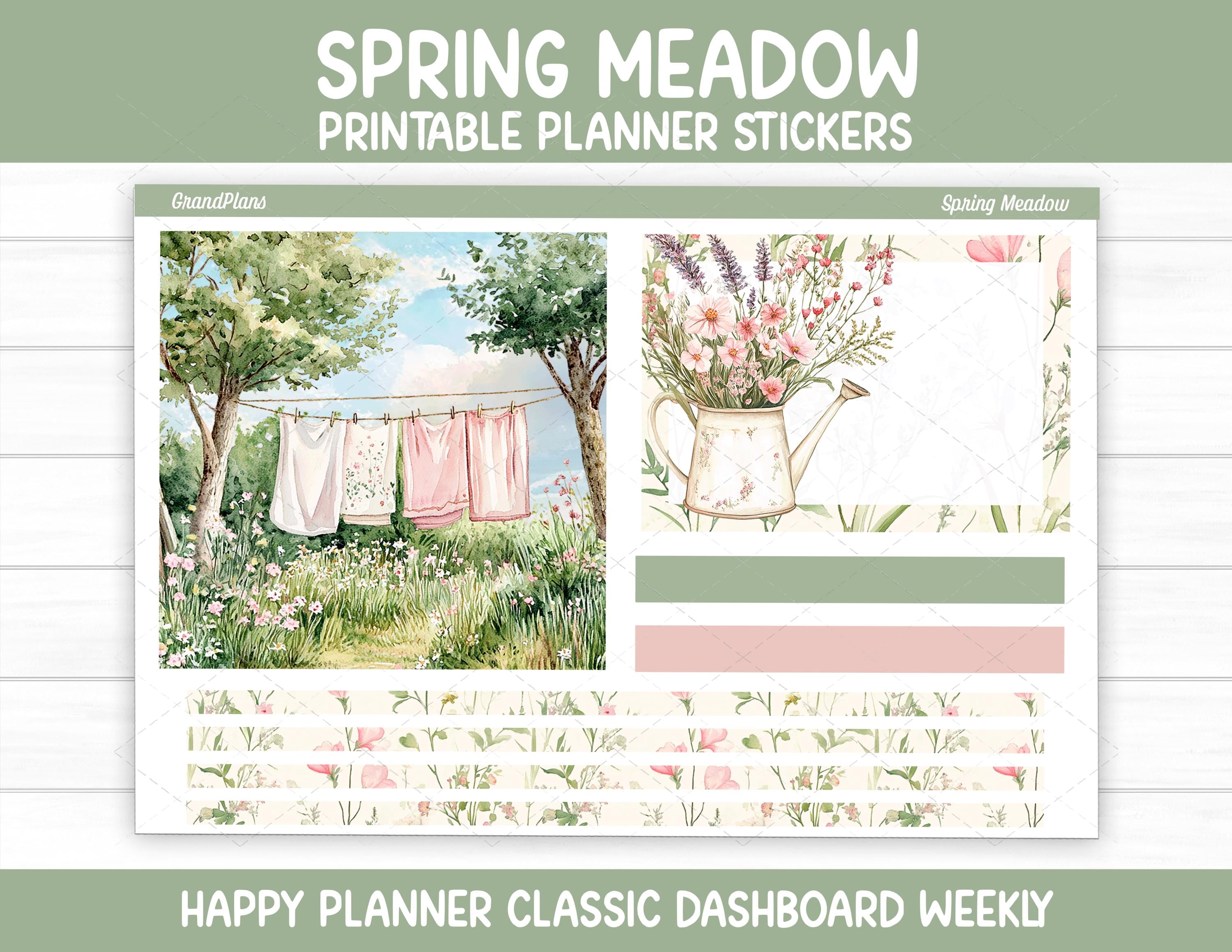 Spring Meadow Weekly Sticker Kit for Classic Happy Planner Dashboard ...