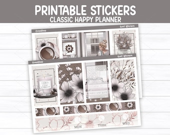 Quiet Afternoon Weekly Sticker Kit for the Classic Happy Planner (Printable)