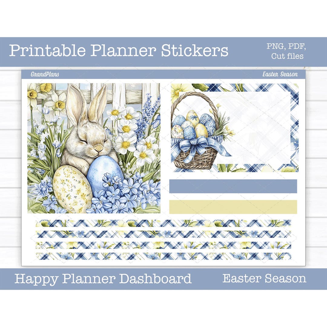 Printable Planner Stickers, Easter Season Weekly Sticker Kit, Happy ...