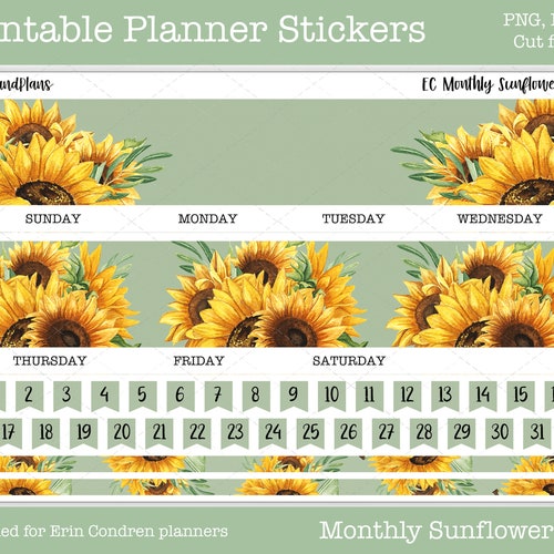 Erin Condren Monthly Kit Spring Planner Printables Monthly - Etsy Hong Kong