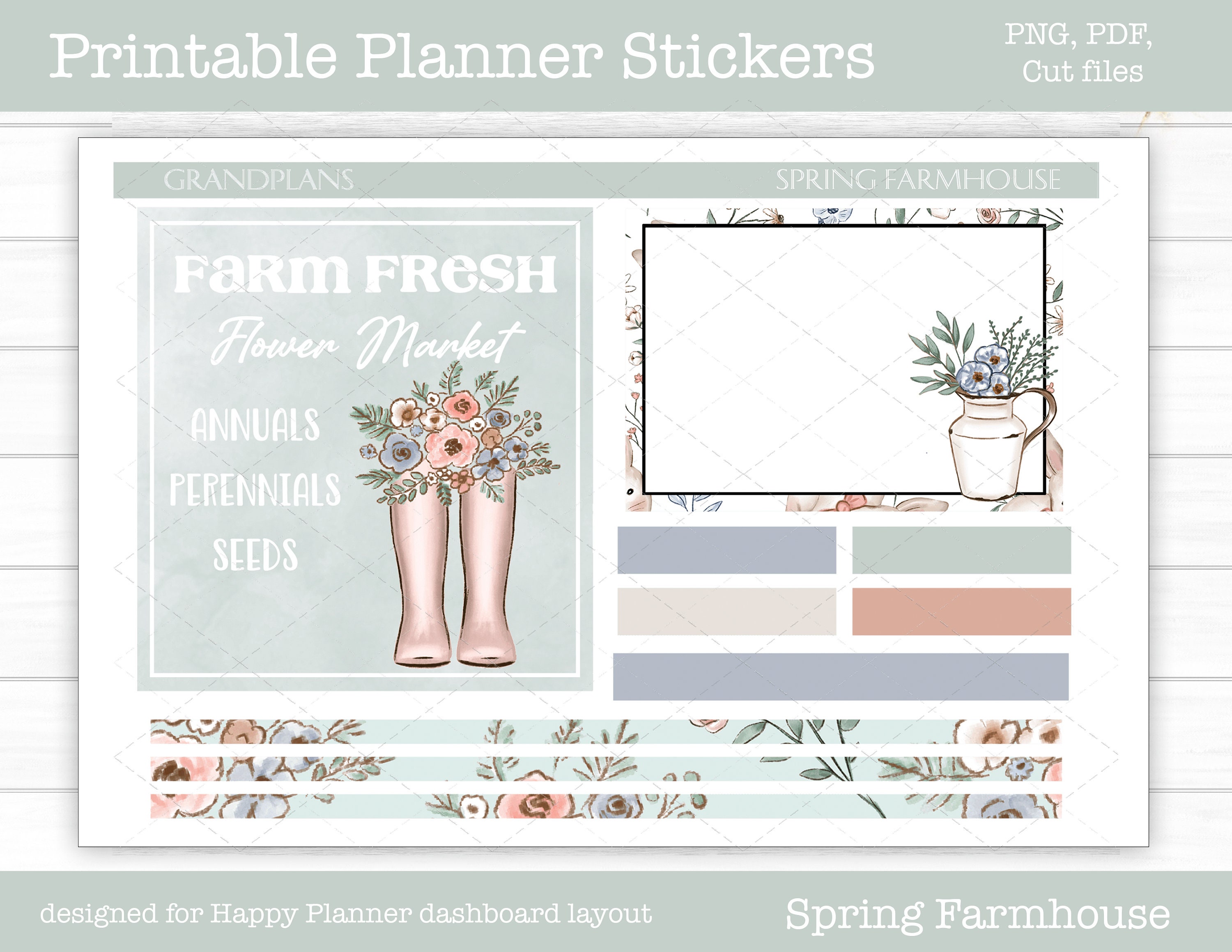 Printable Happy Planner Dashboard Layout Weekly Sticker Kit - Etsy