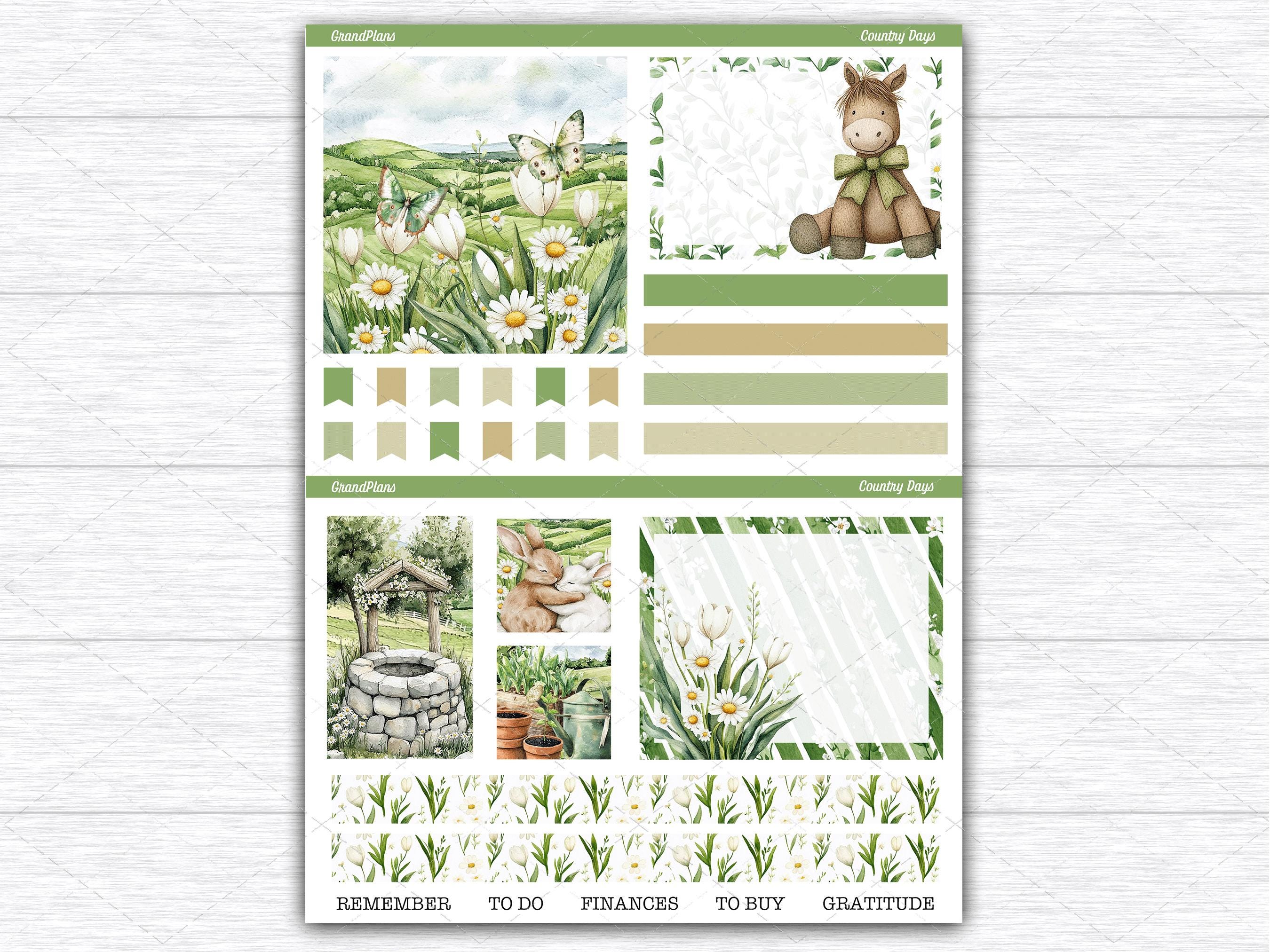 Country Days Weekly Sticker Kit for the Classic Happy Planner Dashboard ...