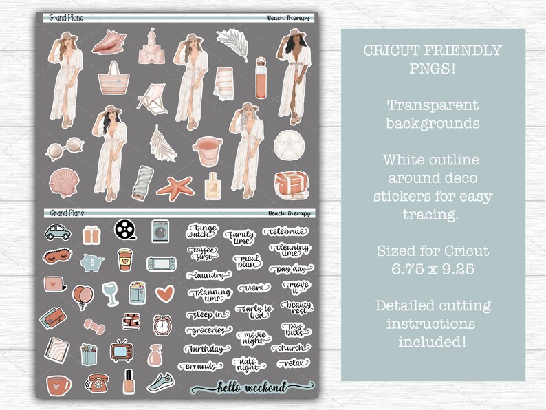 Printable Happy Planner Dashboard Layout Weekly Sticker Kit Etsy