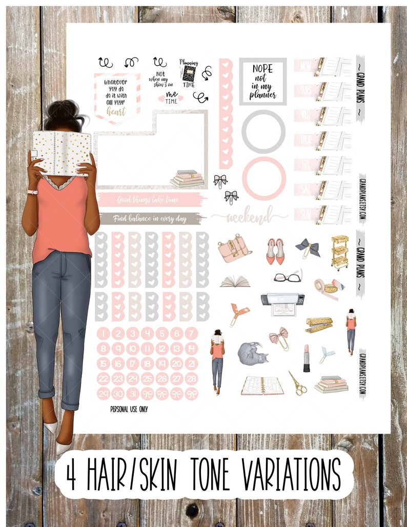 Printable Stickers Happy Planner Dashboard Layout Weekly Etsy