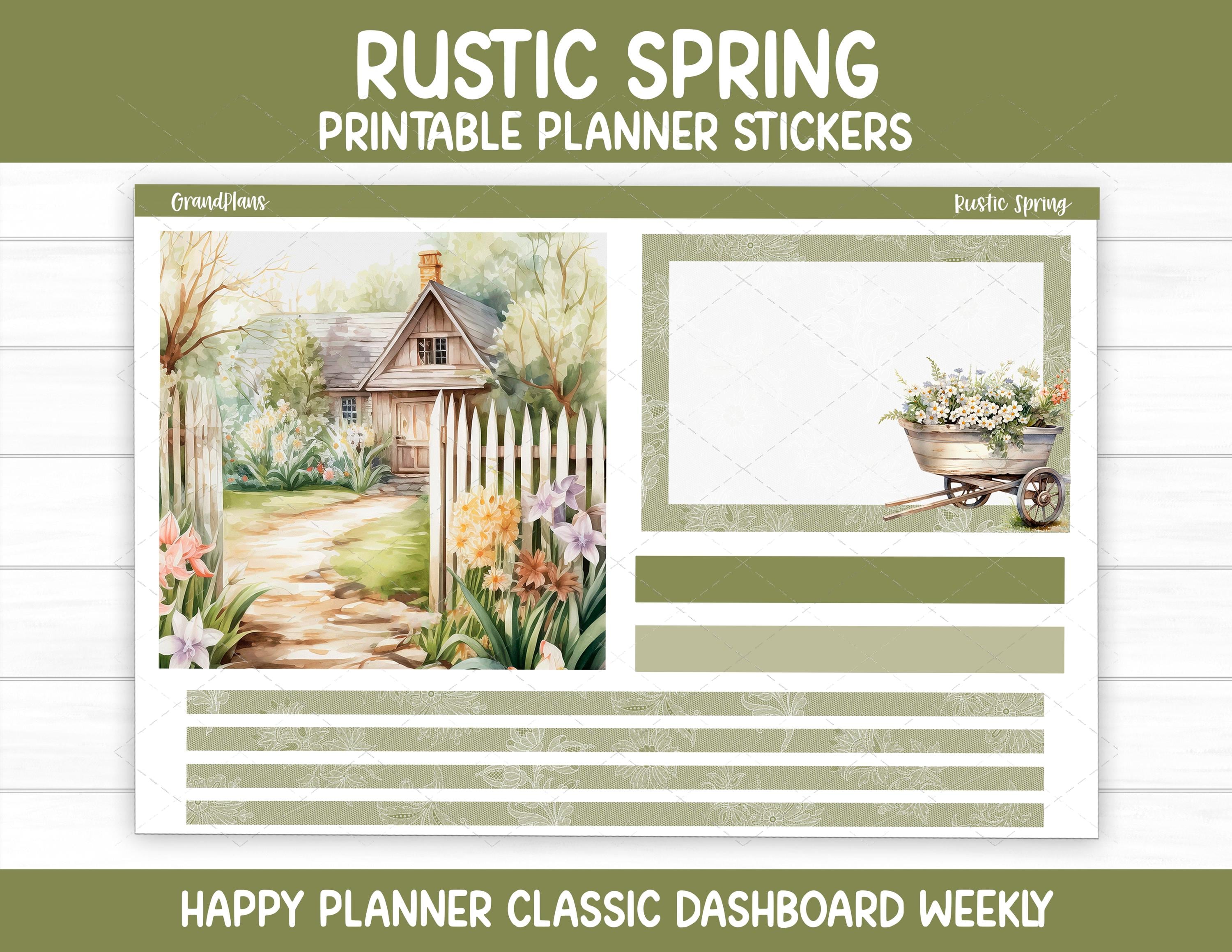 Rustic Spring Weekly Sticker Kit for the Classic Happy Planner ...