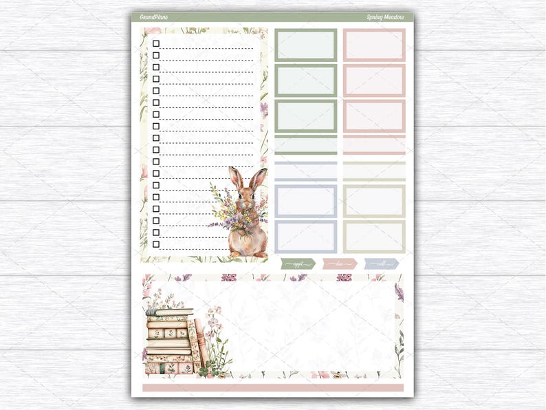 Spring Meadow Weekly Sticker Kit for Classic Happy Planner Dashboard ...