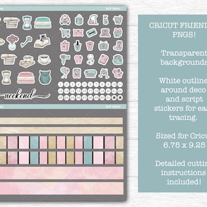 Printable Planner Stickers, Weekly Kit, Erin Condren Stickers, Vertical ...