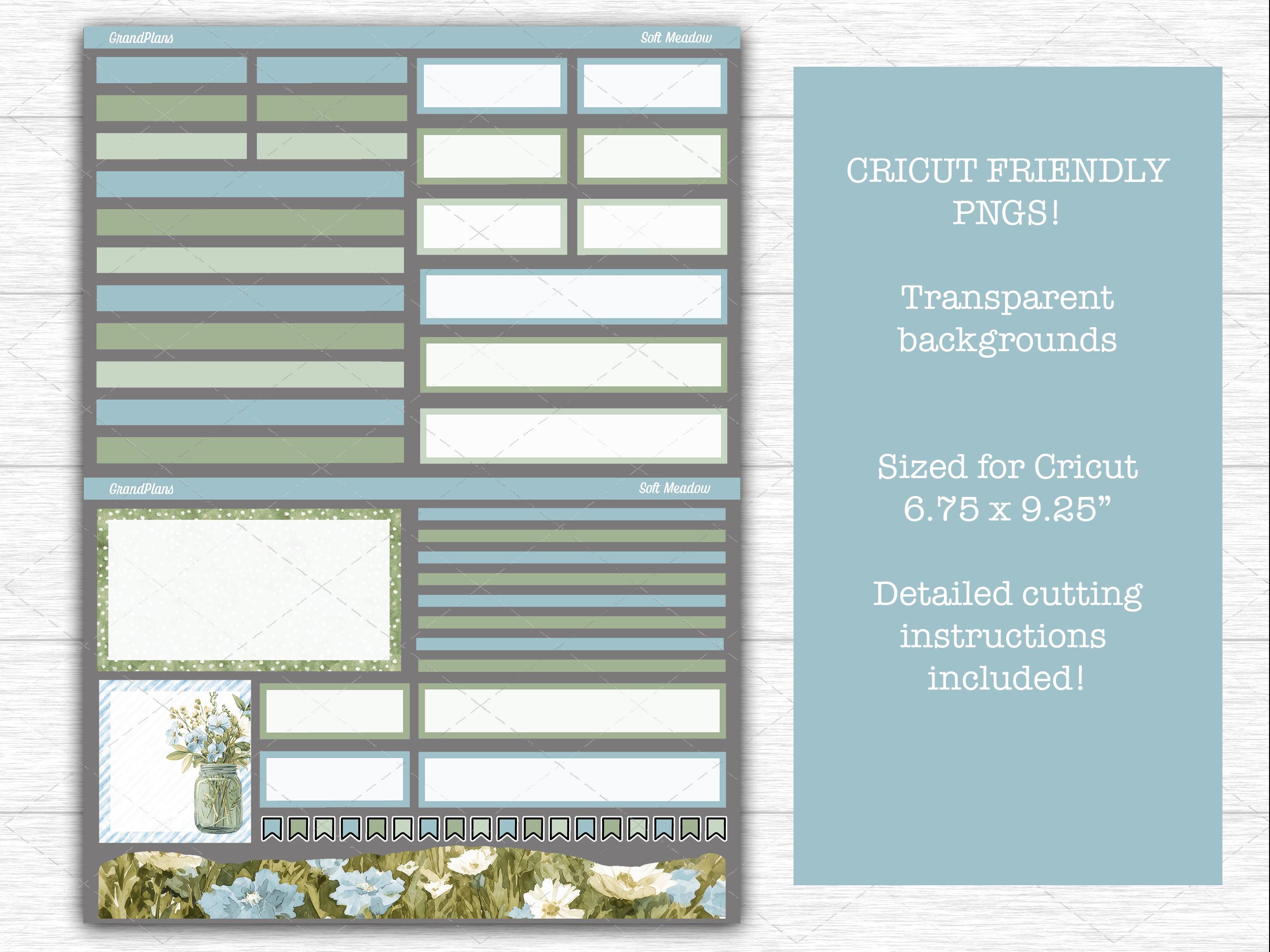 Soft Meadow Weekly Sticker Kit for the Erin Condren Dashboard Planner ...