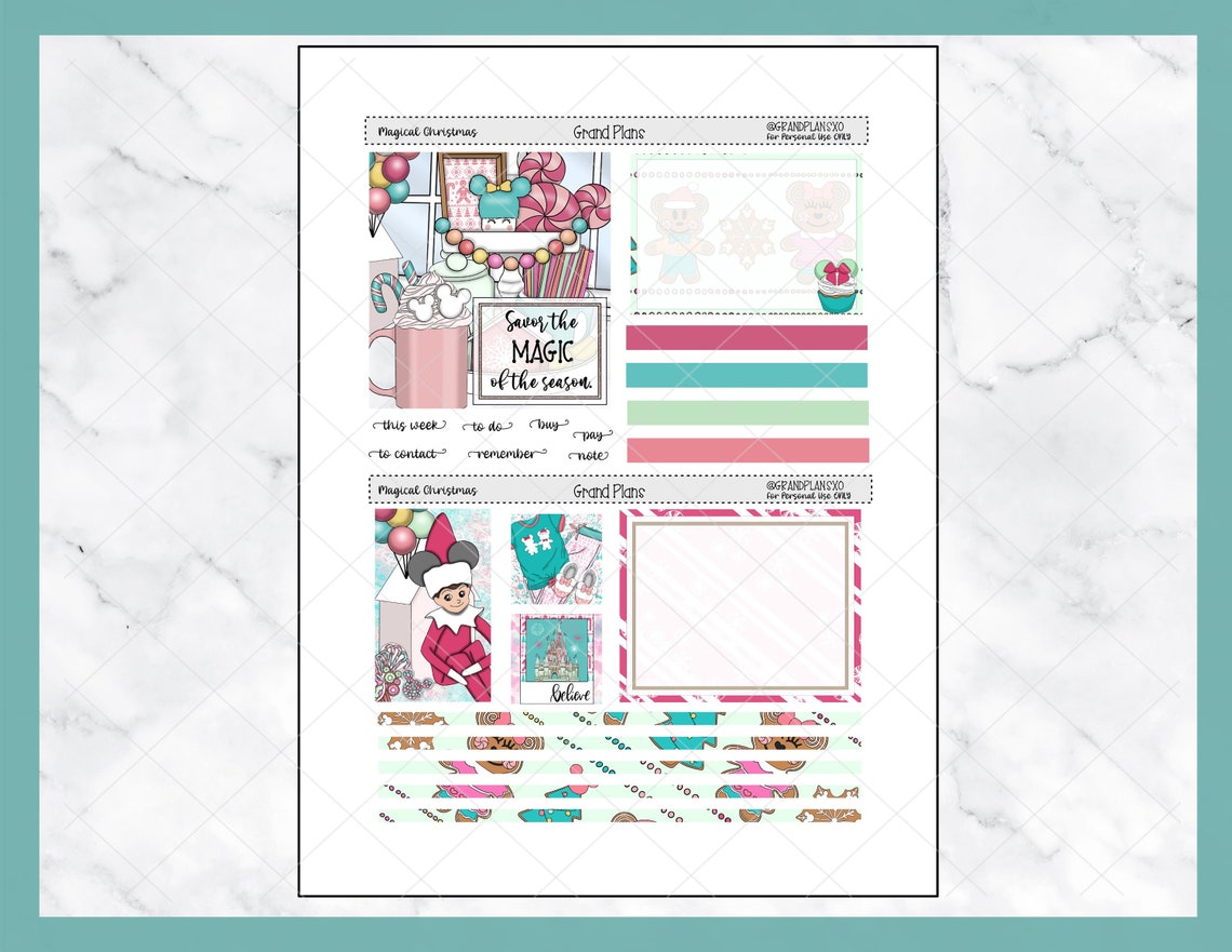 Happy planner dashboard layout printable - yellowsery