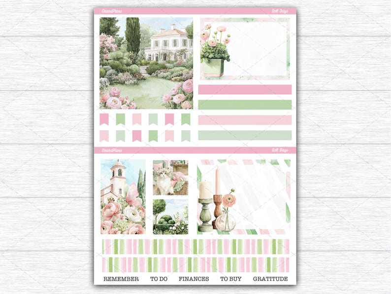 Soft Days Weekly Sticker Kit for the Classic Happy Planner Dashboard ...
