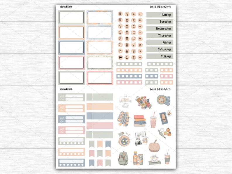 Printable Happy Planner Dashboard Layout Weekly Sticker Kit Etsy