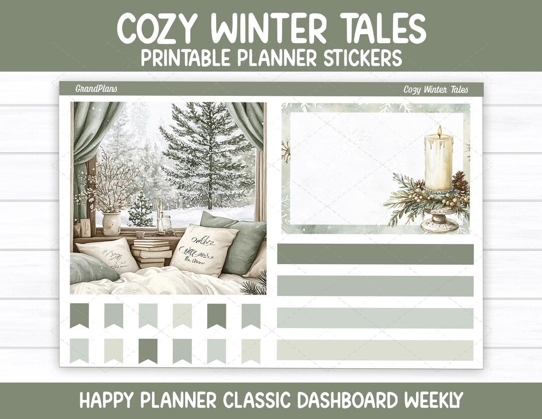 Cozy Winter Tales Weekly Sticker Kit for the Classic Happy Planner ...
