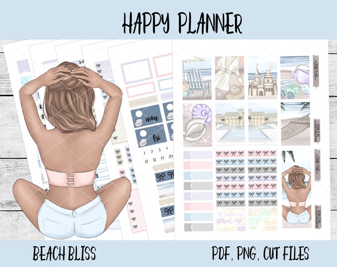 Printable Stickers Vertical Planner Happy Planner Weekly Sticker Kit ...