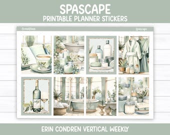 Spascape Weekly Sticker Kit for Erin Condren and Vertical Planners (Printable)
