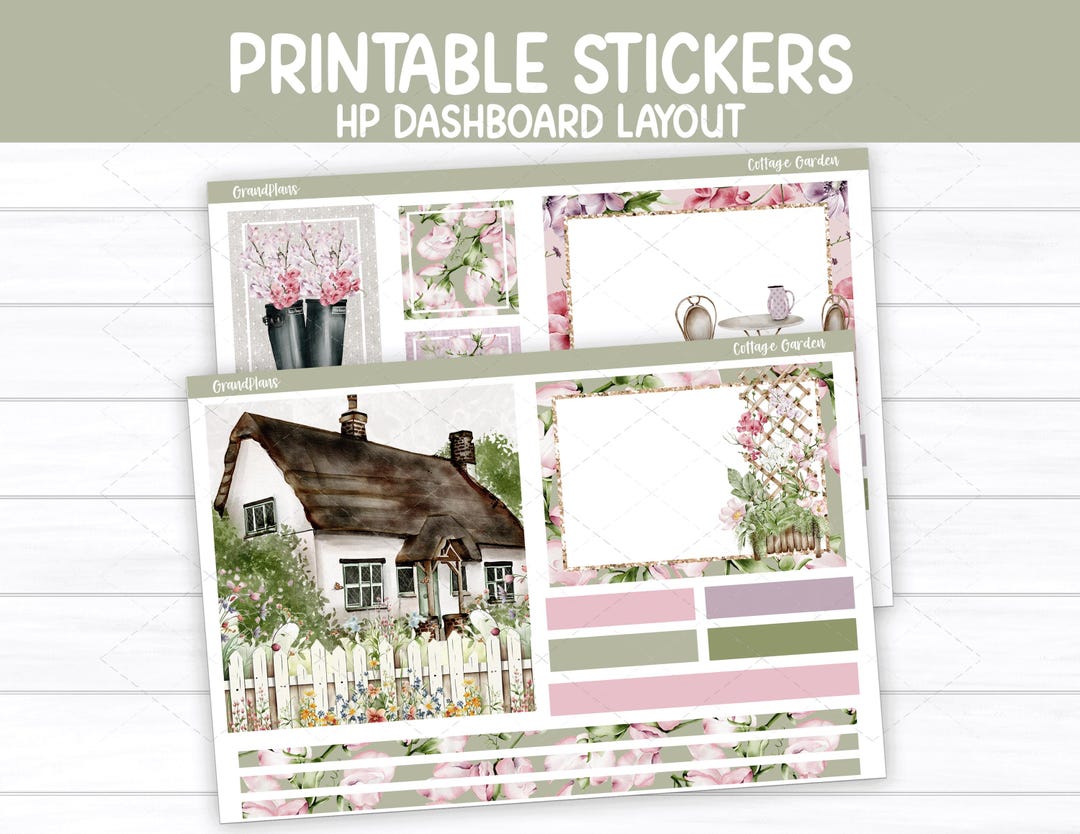 Cottage Garden Weekly Sticker Kit for the Classic Happy Planner ...