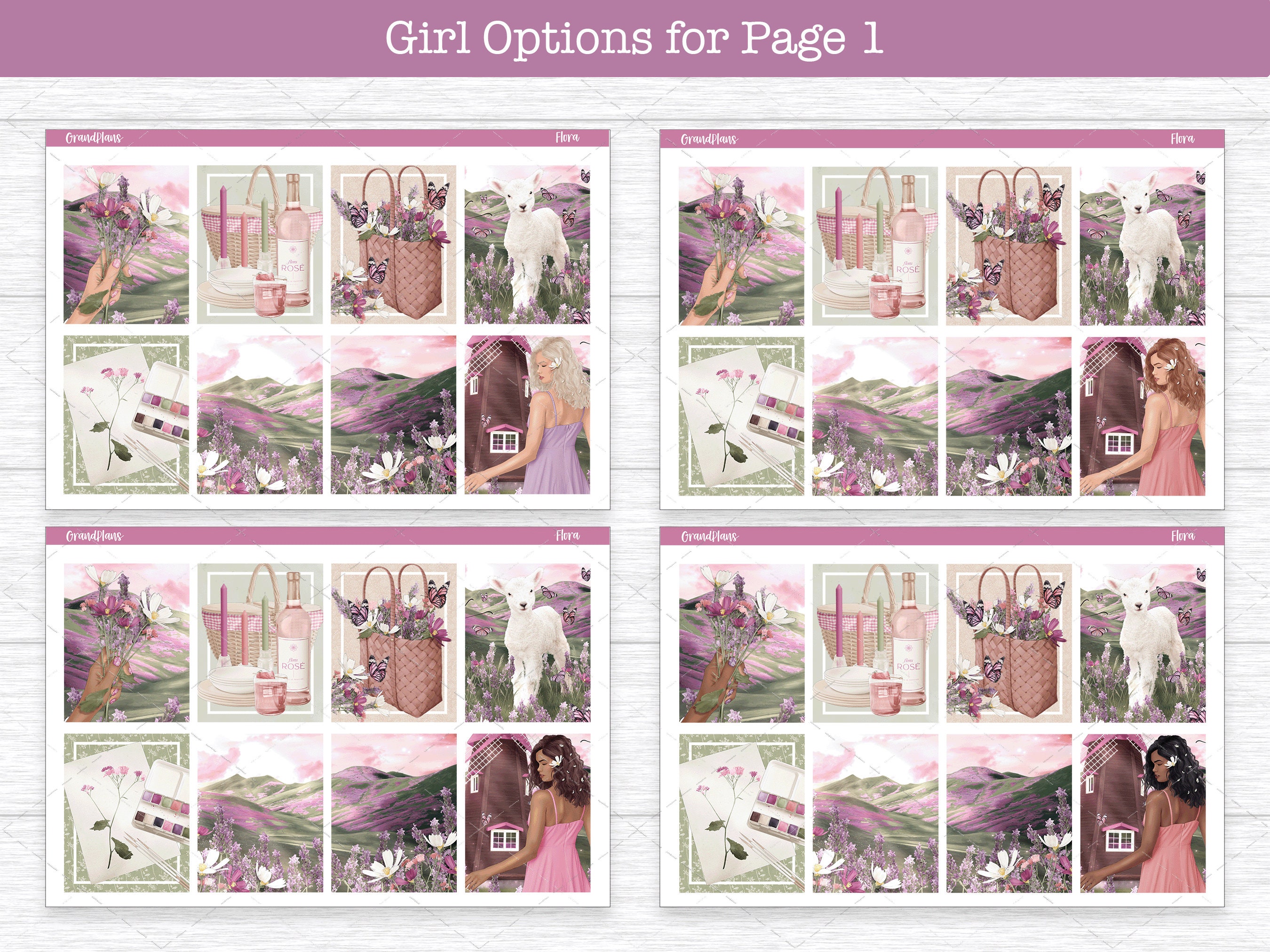 Flora Weekly Planner Sticker Kit for the Erin Condren 7x9 Vertical ...