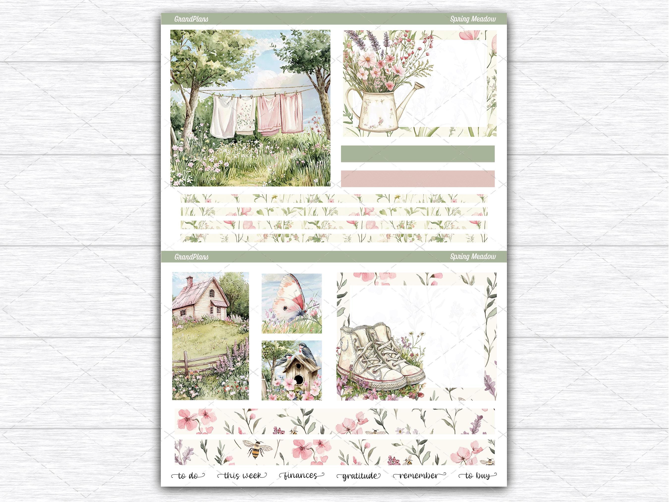 Spring Meadow Weekly Sticker Kit for Classic Happy Planner Dashboard ...