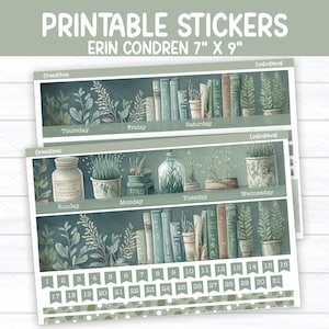 Kit de pegatinas mensuales de satisfacción para agenda Erin Condren de 7x9 (imprimible)