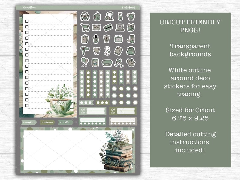 Contentment Weekly Sticker Kit for the Classic Happy Planner Dashboard ...