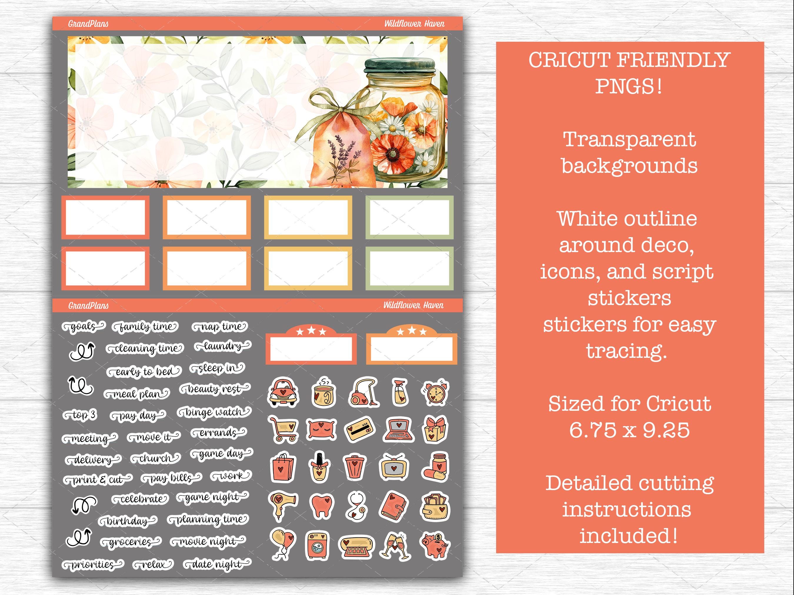 Wildflower Haven Weekly Sticker Kit for the Classic Happy Planner ...